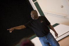 Sherman Seawright rehearsing a scene from Mama