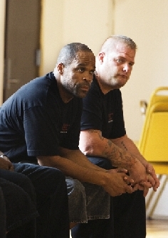Greg Shaw and Greg Wheeler in rehearsal for Mama
